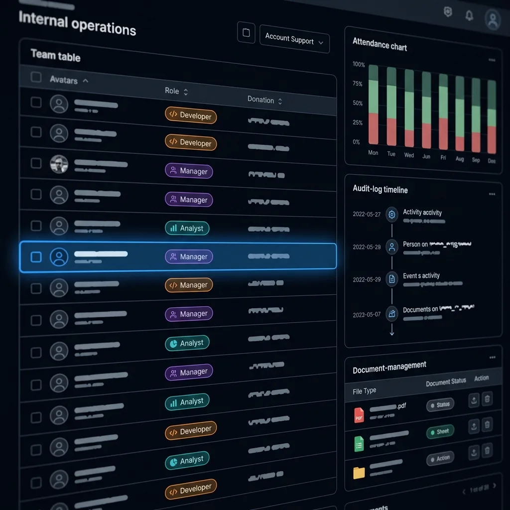 BATSTACK Portfolio Project - Bastion — Team Admin Panel Digital Solution Mockup