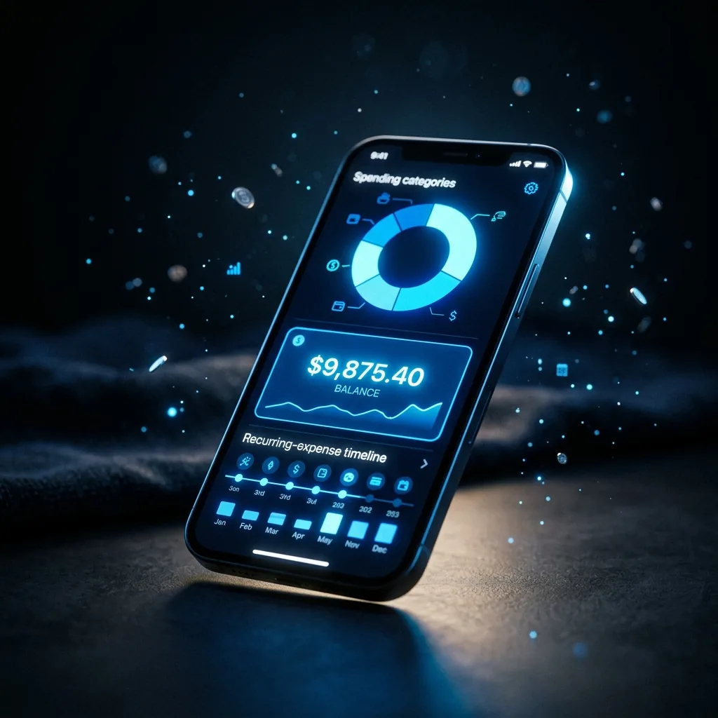 BATSTACK Portfolio Project - Drift — Expense Tracker App Digital Solution Mockup